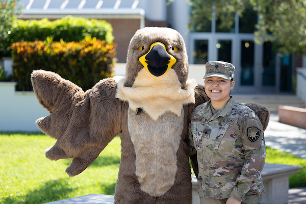 Angelina burbank honored for her military service