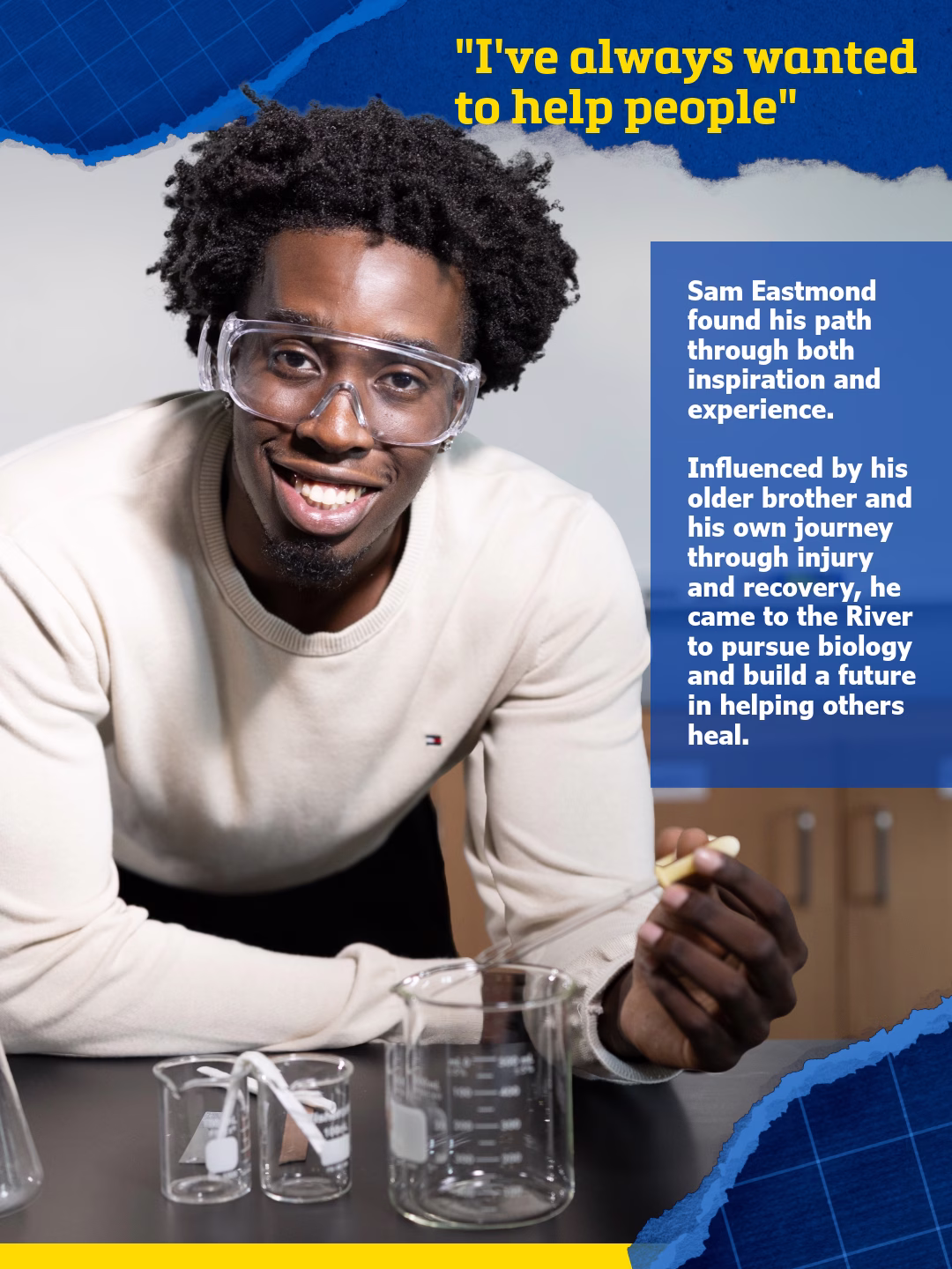 IRSC student Samuel Eastmond participating in scientific research project