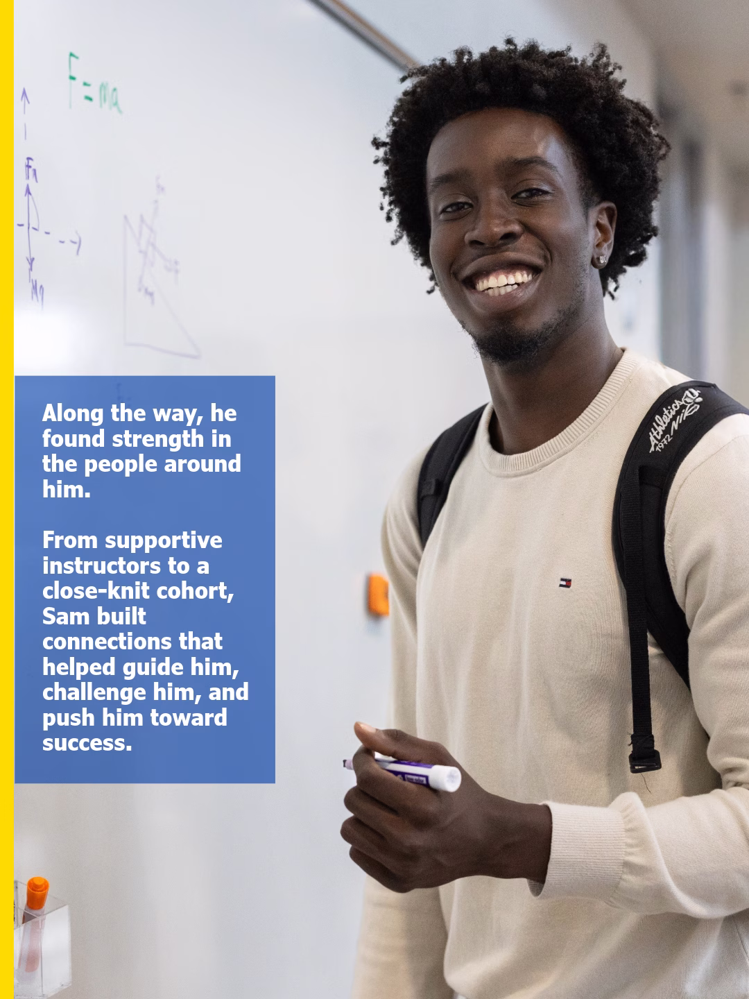 Samuel Eastmond, Indian River State College student researcher, portrait on campus
