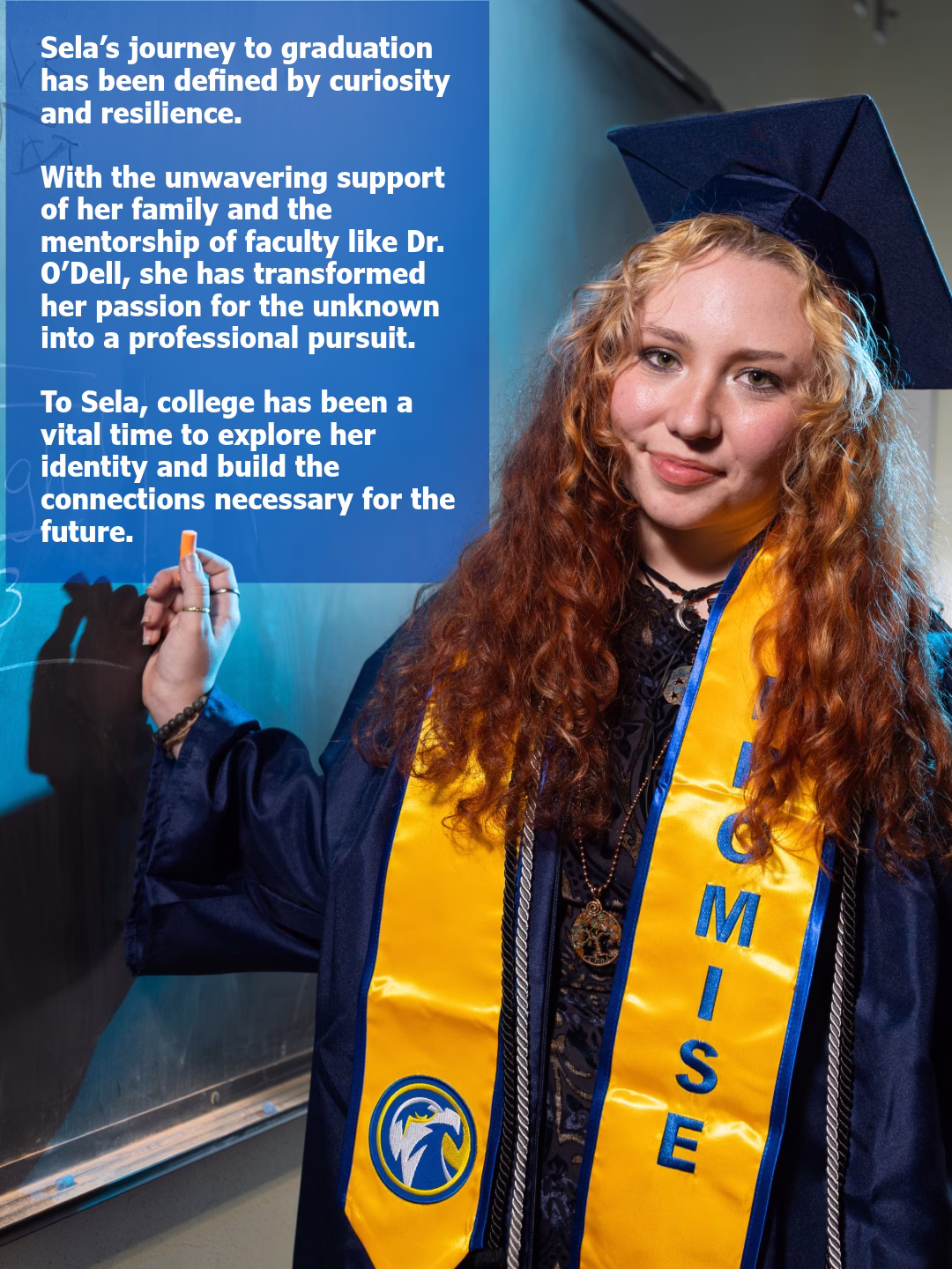 Sela Vasquez studying or working on coursework at Indian River State College