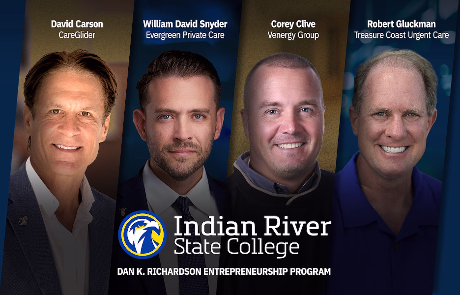 The four finalists for the 2026 Dan K. Richardson Entrepreneur of the Year Award David Carson, William David Snyder, Corey Clive and Robert Gluckman.